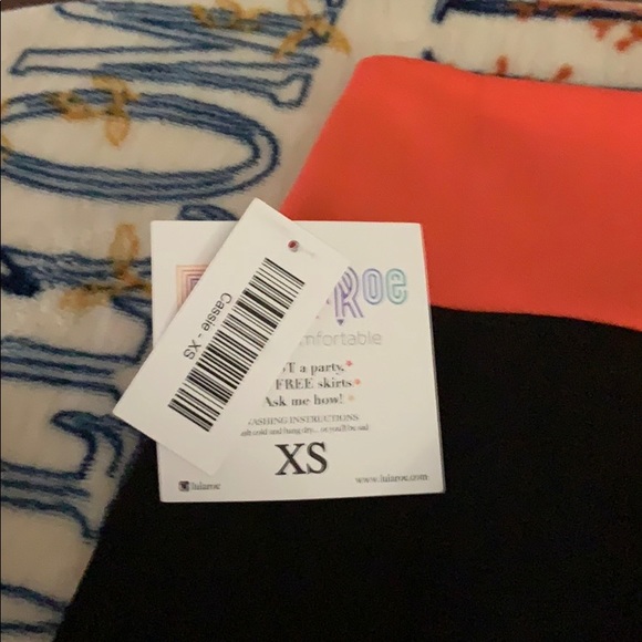 Lularoe skirt black and orange stripe NWT - Picture 3 of 3